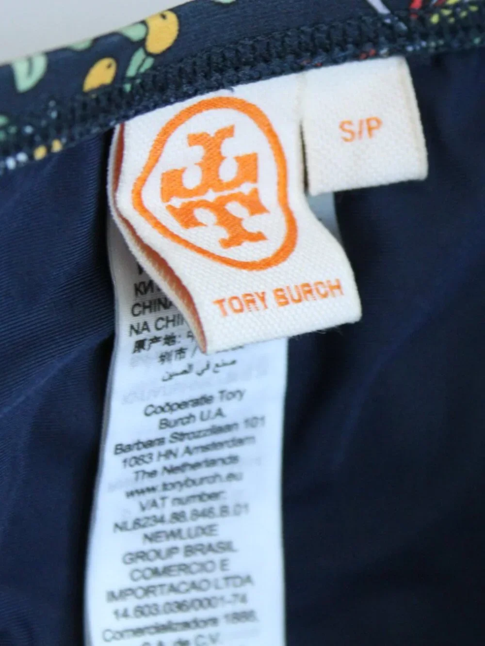 TORY BURCH Navy Blue Promised Land High-Waisted Bikini Swim Bottom 61364 Small